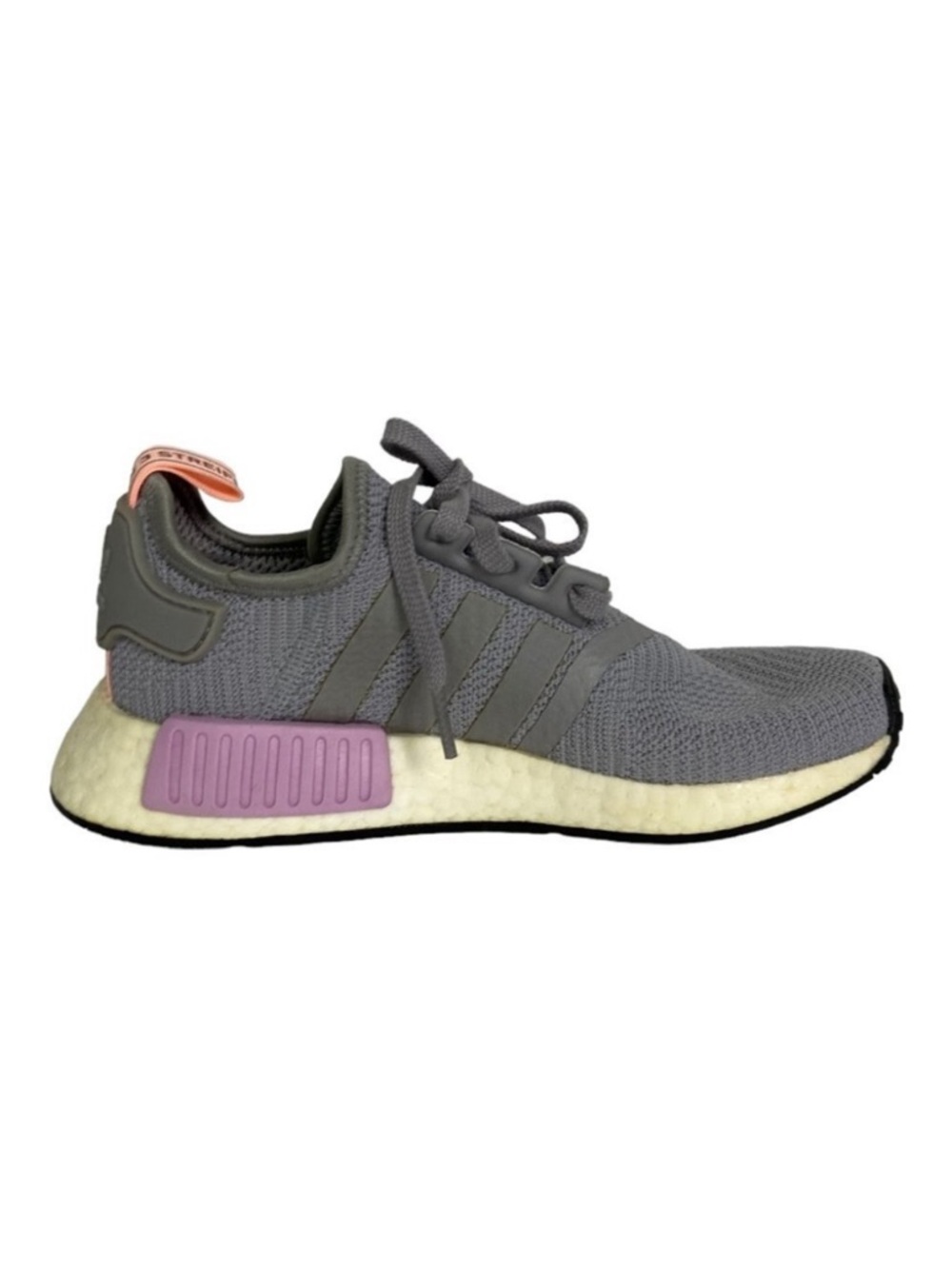 Adidas NMD R1 Running Shoes Grey Size 5.5 Sneakers Reflective Foam Cushioned NEW